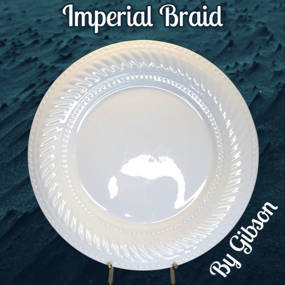 1 Vtg 12" Chop Plate/Platter "Imperial Braid" By GIBSON - Picture 2 of 6